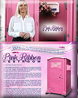 The Pink Ribbon Special Event Portable Toilet
