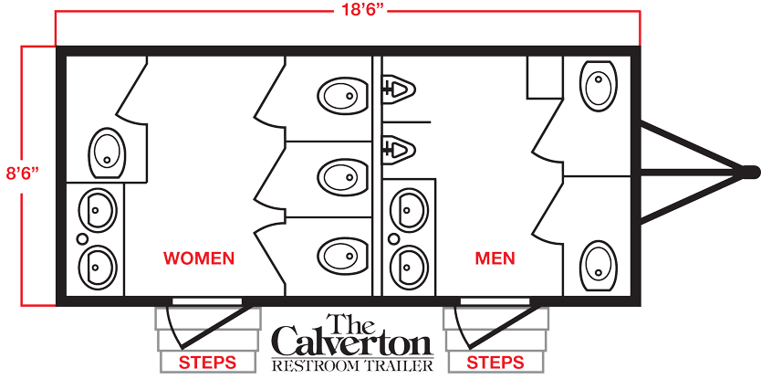 The Calverton Restroom Trailer Layout