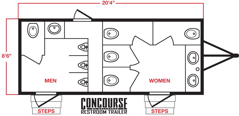 The Concourse Restroom Trailer Layout
