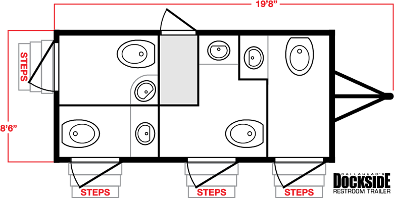 Dockside Restroom Trailer Floor Plan