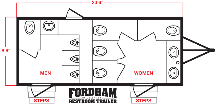 The Fordham Restroom Trailer Layout