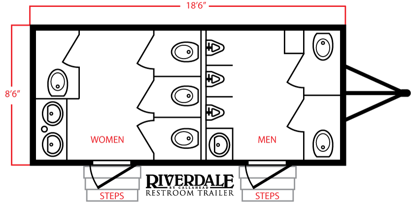 RIVERDALE Restroom Trailer Trailer Layout