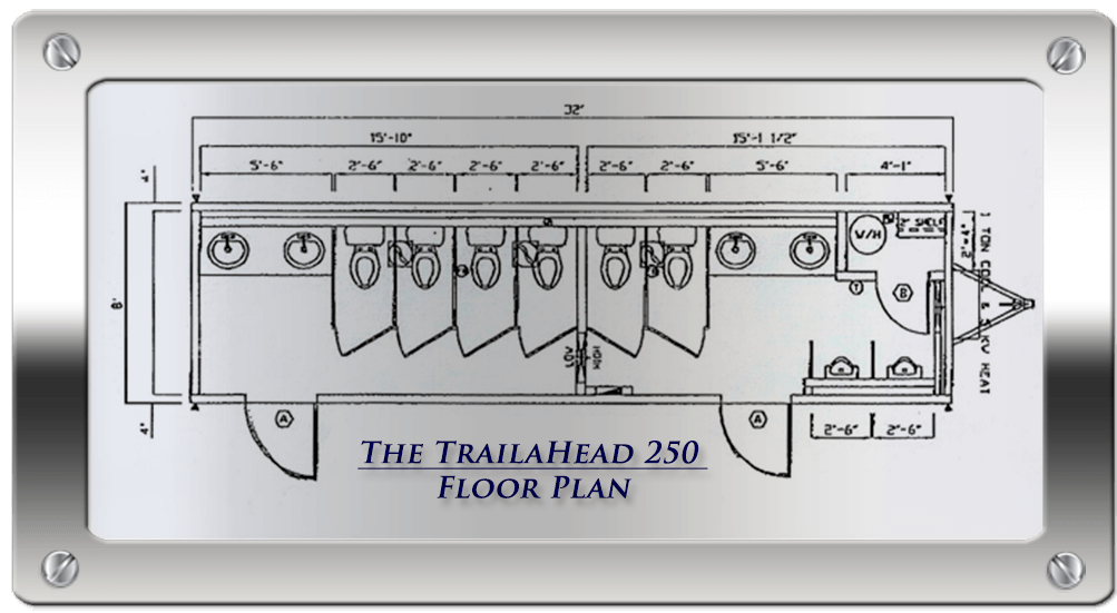 The Trailhead 250 Restroom Trailer FLOOR PLAN