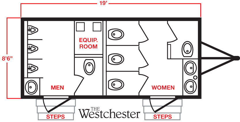 The Westchester Restroom Trailer Layout