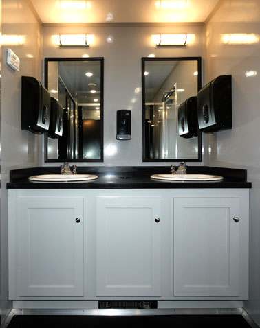 The Concourse Restroom Trailer interior view