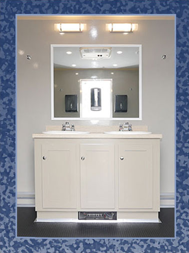 WATER MILL Restroom Trailer interior view