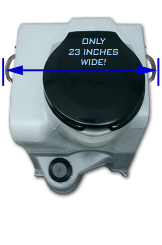 Small Footprint fits through a Closet Door!
