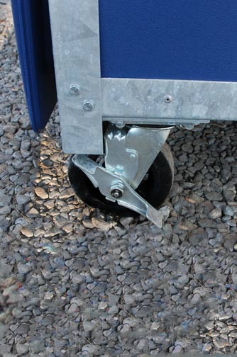 Easy Maneuverability on High Quality, LOCKING Casters