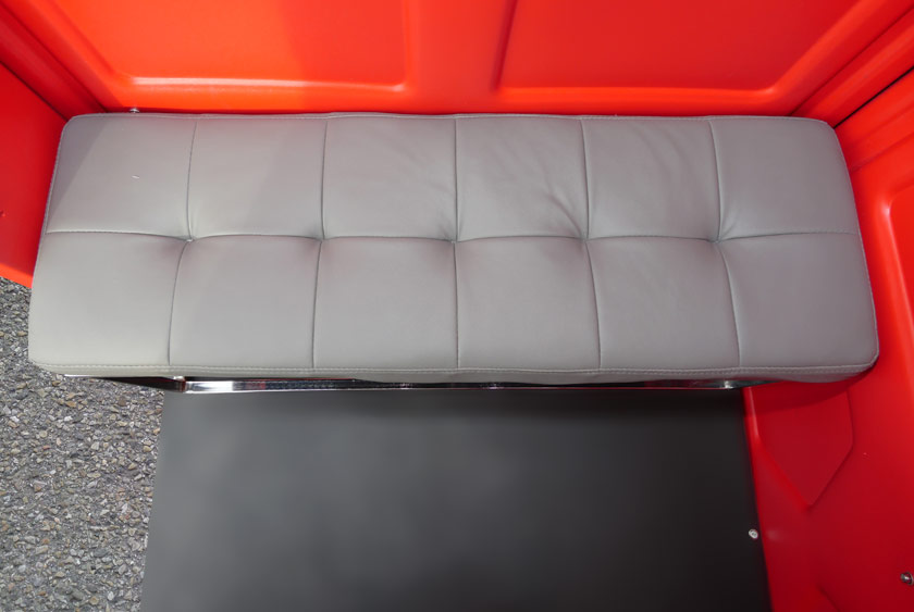 BENCH SEATING WITH FAUX LEATHER CUSHION SEAT