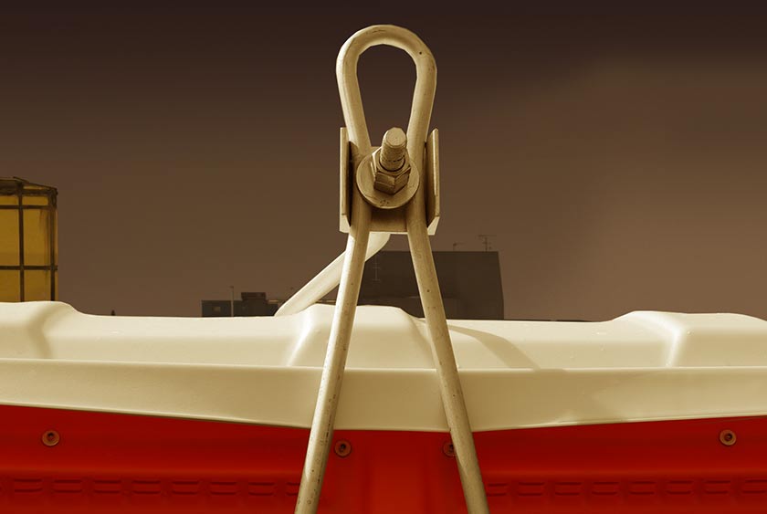 STEEL LIFTING HOIST ALLOWS FOR CRANE TO POSITION SAFETY SHED ANYWHERE