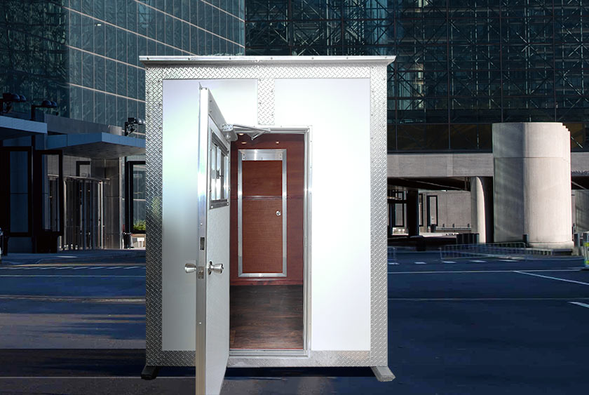 COMMERCIAL GRADE DOOR LEADS TO WELCOMING INTERIOR