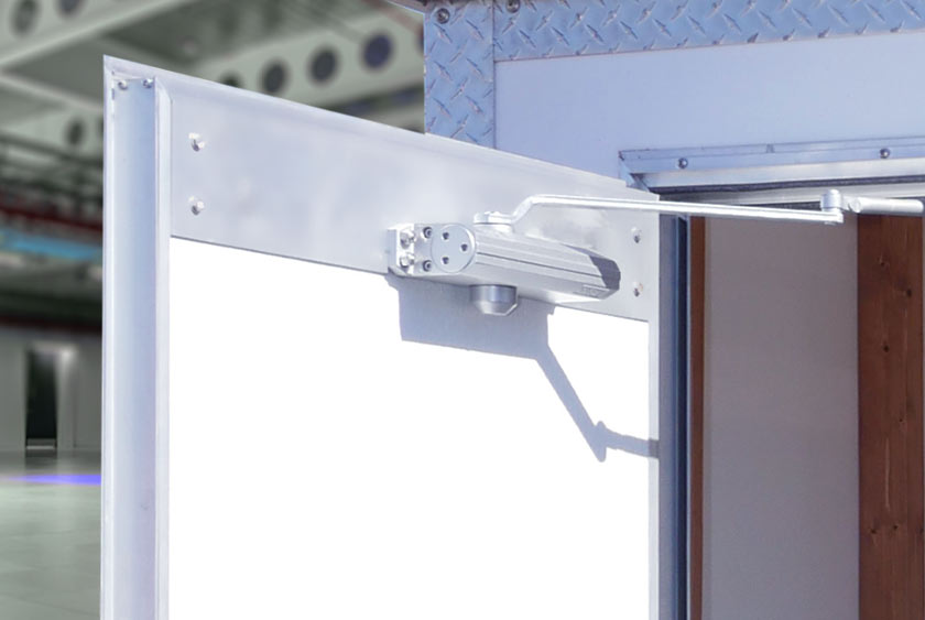 SELF CLOSING DOOR KEEPS EQUIPMENT SECURE