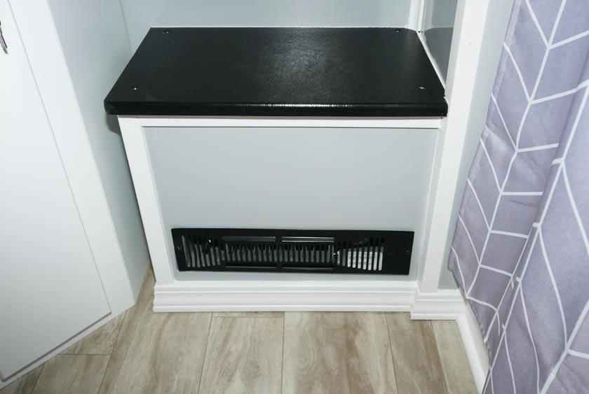 BENCH SEAT PROVIDES CONVENIENCE WHILE DRESSING AND UNDRESSING