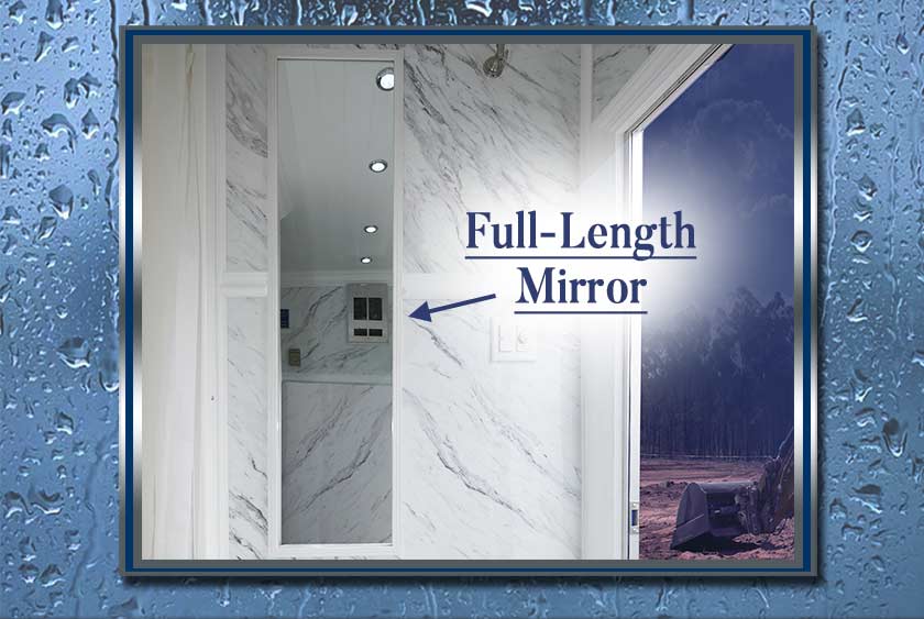 FULL LENGTH MIRROR OVER THE BENCH