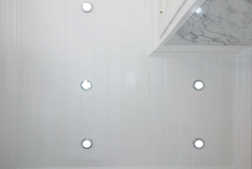 WOOD CEILING WITH LOW VOLTAGE LED LIGHTING