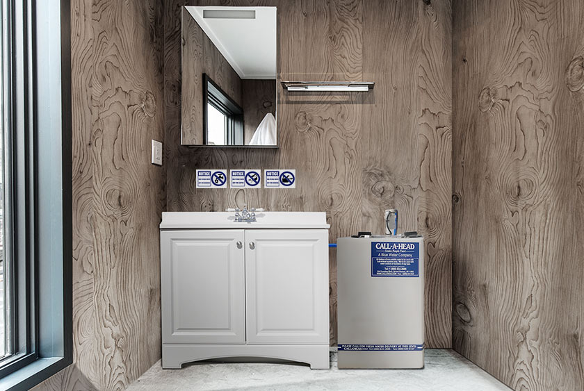 SINK SYSTEM SHOWN WITH WHITE SINK VANITY