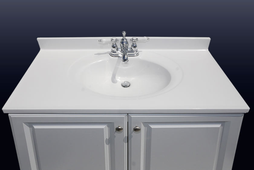 FULL SIZED VANITY WITH CORIAN COUNTERTOP