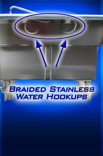 Braided Stainless Steel Water Hookups