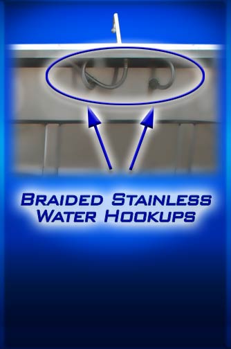 Braided Stainless Steel Water Hookups