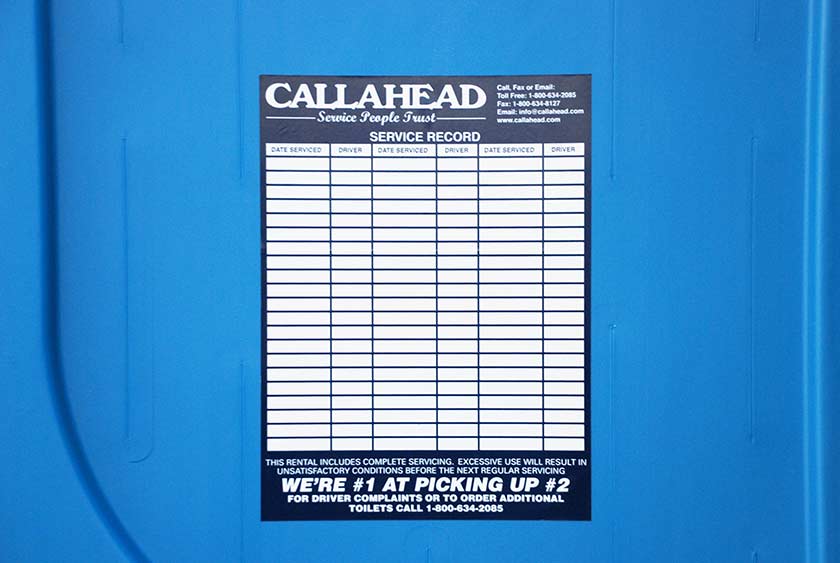 SERVICE RECORD - SIGN IN SHEET