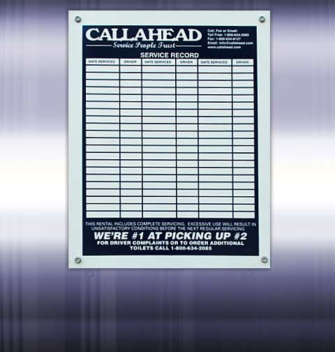 Service Record Plate