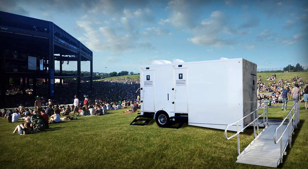 HANDICAP ADA 4000 Luxury Restroom Trailer At Special Event