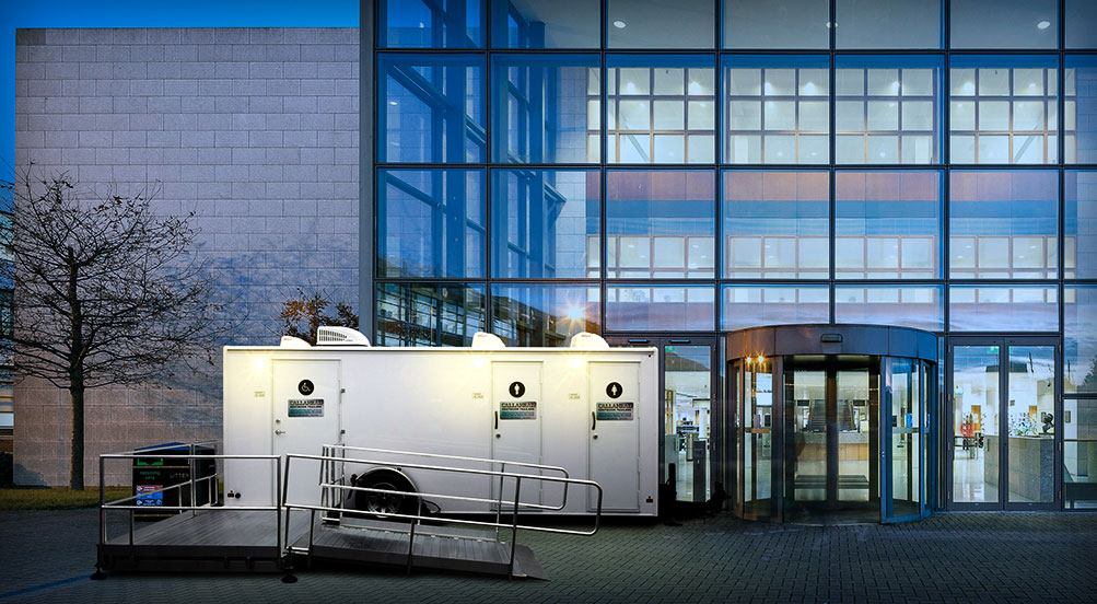 The Freedom Handicap Restroom Trailer By The School 