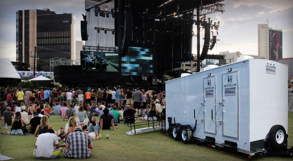 The Handicap ADA 3000 Restroom Trailer At A Event