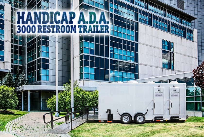 HANDICAP 3000 ADA COMPLIANT, ACCESSIBLE RESTROOM TRAILER