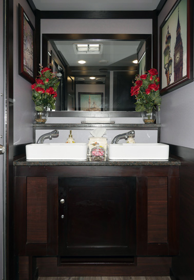 Hyde Park Luxury Restroom Trailer interior view