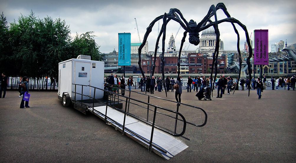 Liberty Handicap Restroom Trailer Near Tourist Atrraction