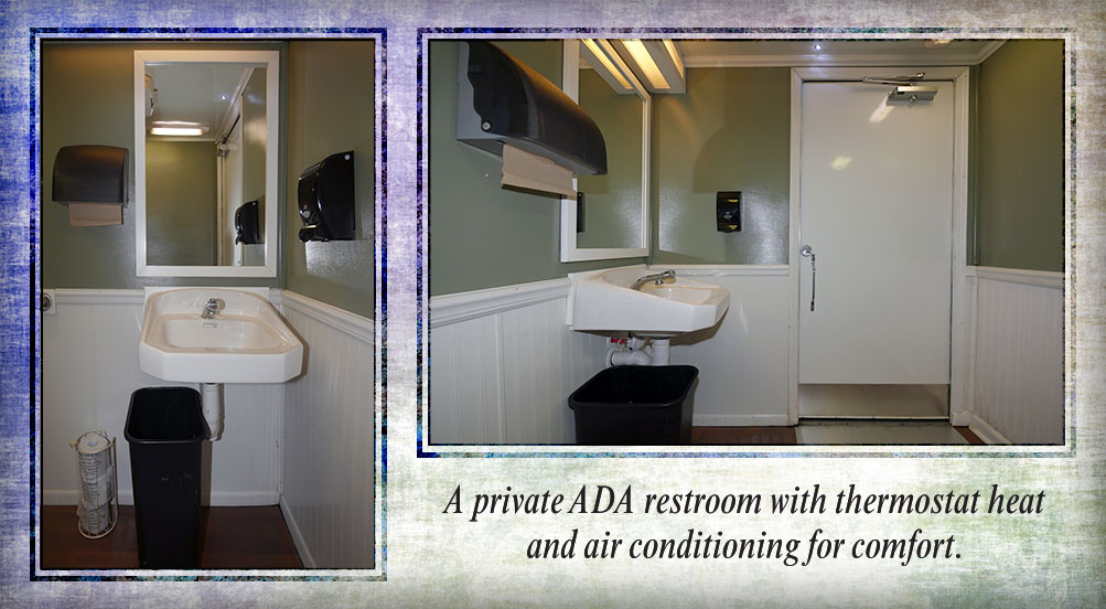 Liberty Handicap Restroom Trailer Has Thermostat Heat And Air Conditioning