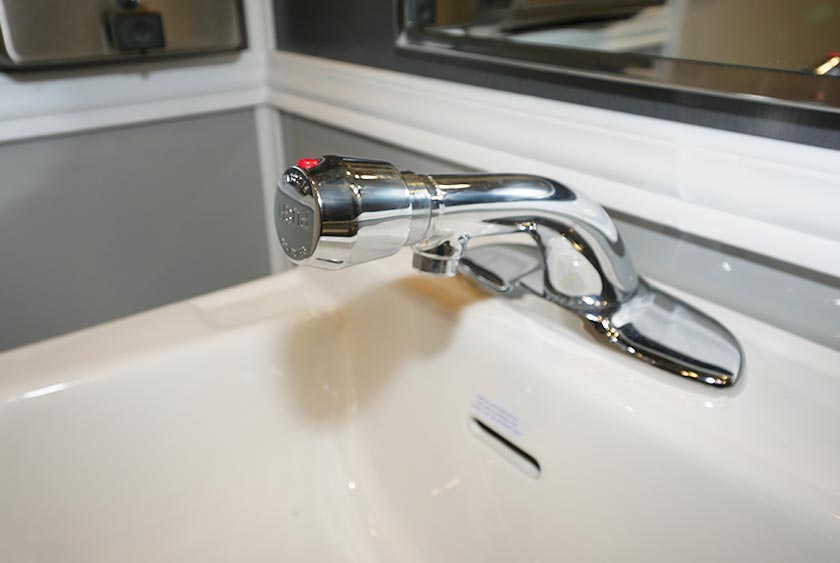 EASY ACCESS, AUTO SHUTOFF STAINLESS FAUCET