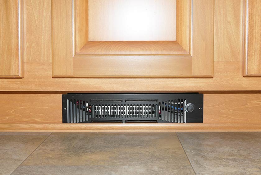 TOE-KICK HEATER IN WOMEN'S RESTROOM