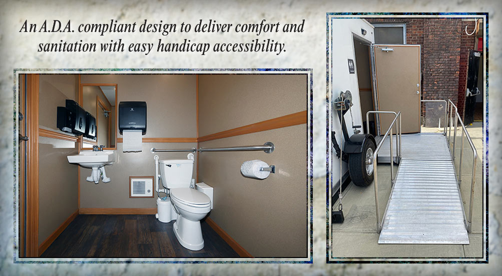 The Single ADA Restroom Trailer Design Delivers Comfort And Sanitation With Easy Handicap Accessibility