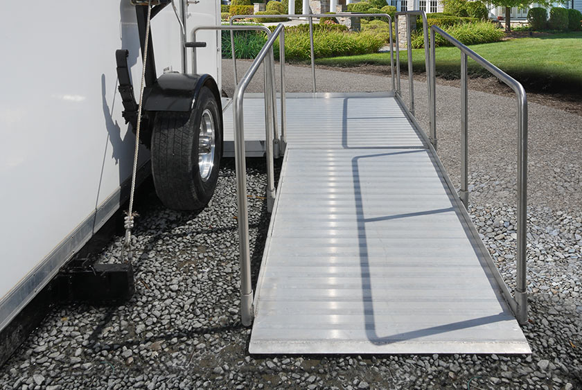 ADA COMPLIANT RAMP SYSTEM WITH HANDRAILS