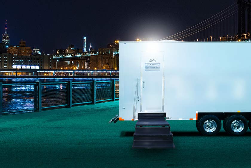 STEEL STAIRCASES WITH ALUMINUM HANDRAILS AND OUTSIDE LIGHTING FOR SAFETY