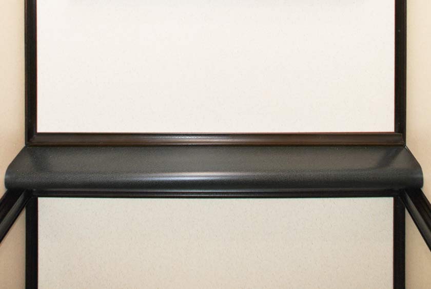 CONVENIENCE SHELF INSIDE BATHROOM STALLS