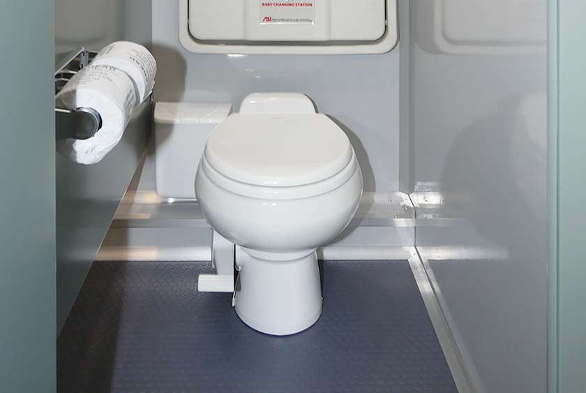 STANDARD SIZED PORCELAIN TOILETS WITH PEDAL FLUSHING SYSTEM
