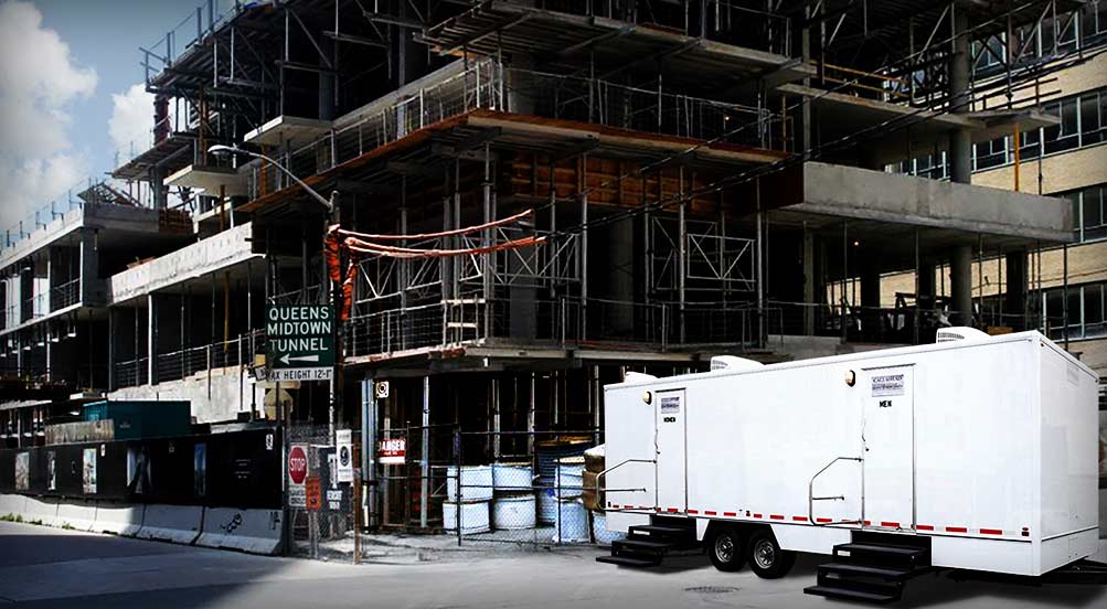 The Commercial Restroom Trailer In The City