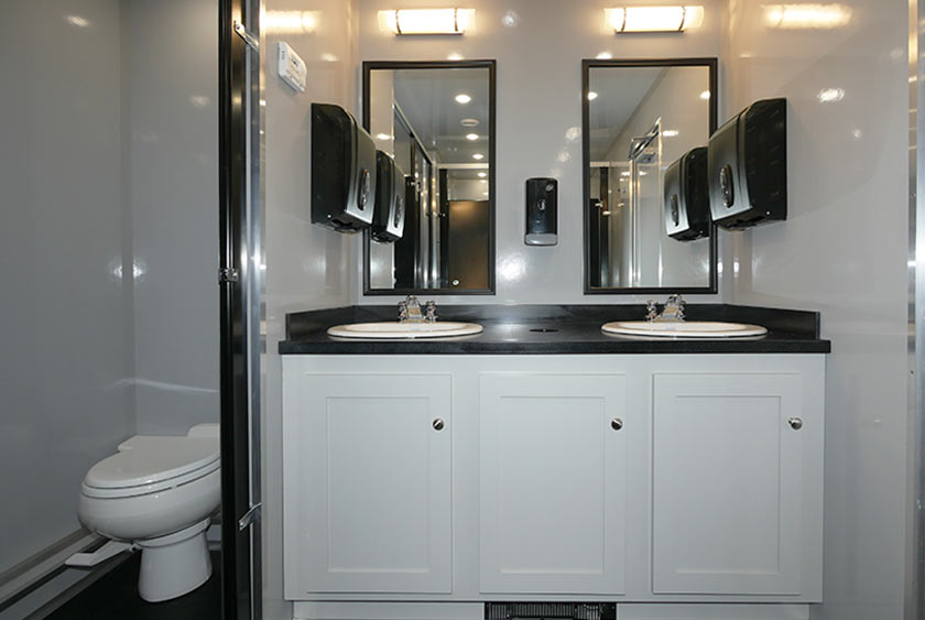 WOMEN'S SIDE VANITY AREA WITH MIRROR