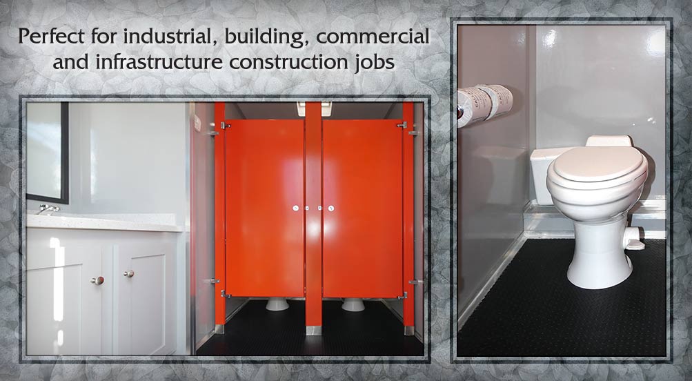 The Construction Restroom Trailer Is Perfect For Industrial, Building, Commercial, And Infrastructure Construction Jobs
