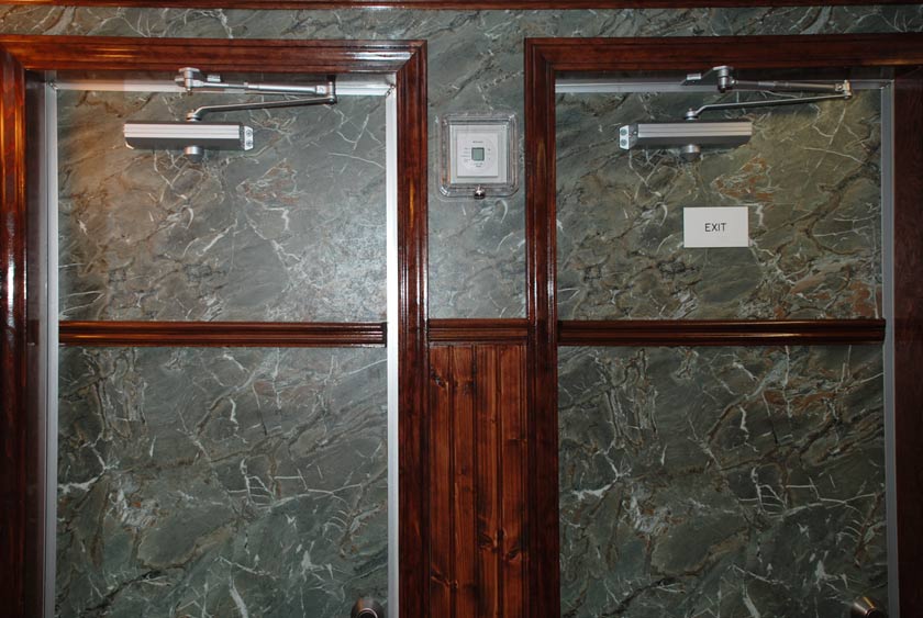 SEPARATE ENTRANCE AND EXIT DOORS