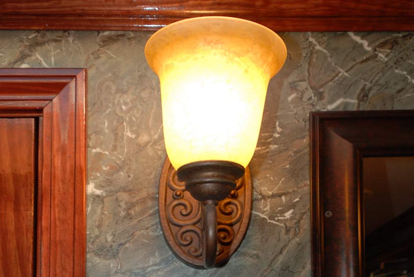 GOTHIC LIGHT FIXTURES WITH ALABASTER MARBLE GLOBES