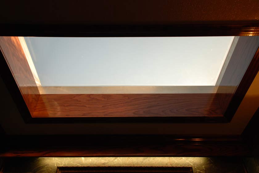 WOOD-FRAMED SKYLIGHT PROVIDES NATURAL LIGHTING