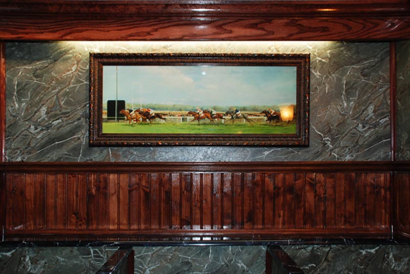 FRAMED ARTWORK THROUGHOUT ENTIRE RESTROOM TRAILER