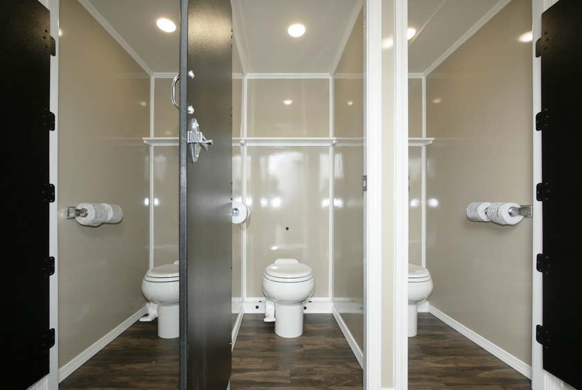 THREE PRIVATE BATHROOM STALLS ON WOMEN'S SIDE