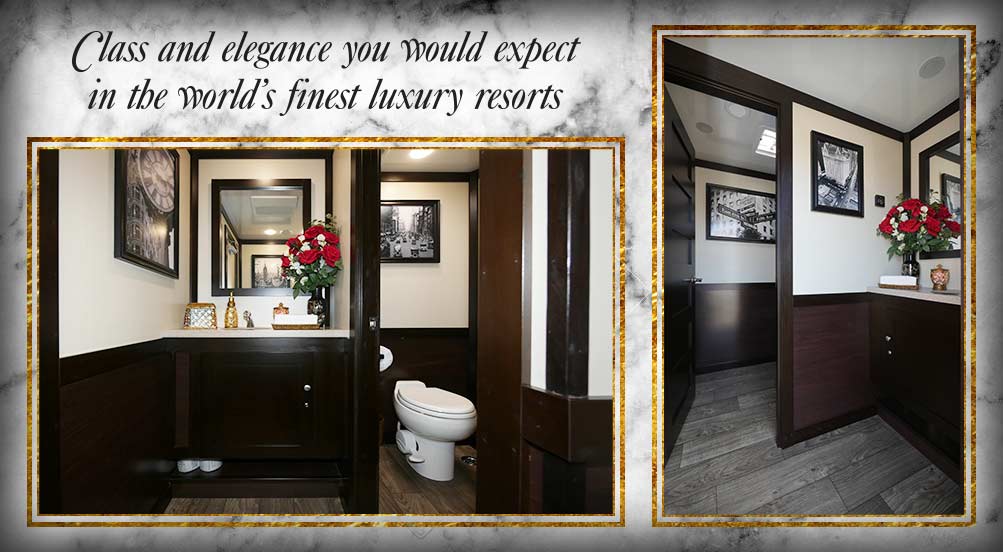 The Fifth Avenue Luxury Restroom Trailer Are Class And Elegant You Would Expect In The Worlds Finest Luxury Resorts