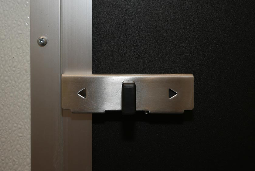 STALL LOCKS ARE OVERSIZED FOR EASE OF USE