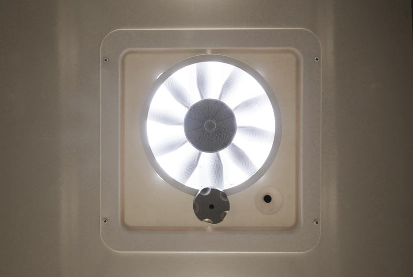 VENTS WITH FANS PROVIDE AMPLE VENTILATION